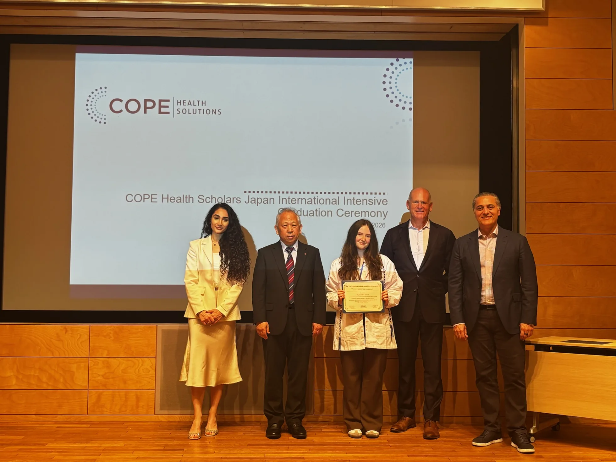 Japan International Health Scholar Intensive graduation ceremony and certificate recognition