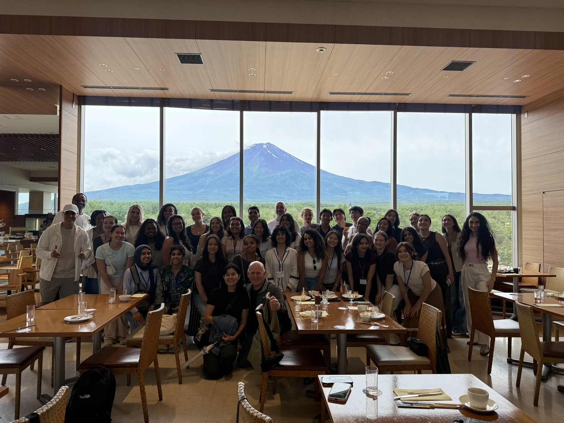Japan 2026 cohort with Mount Fuji