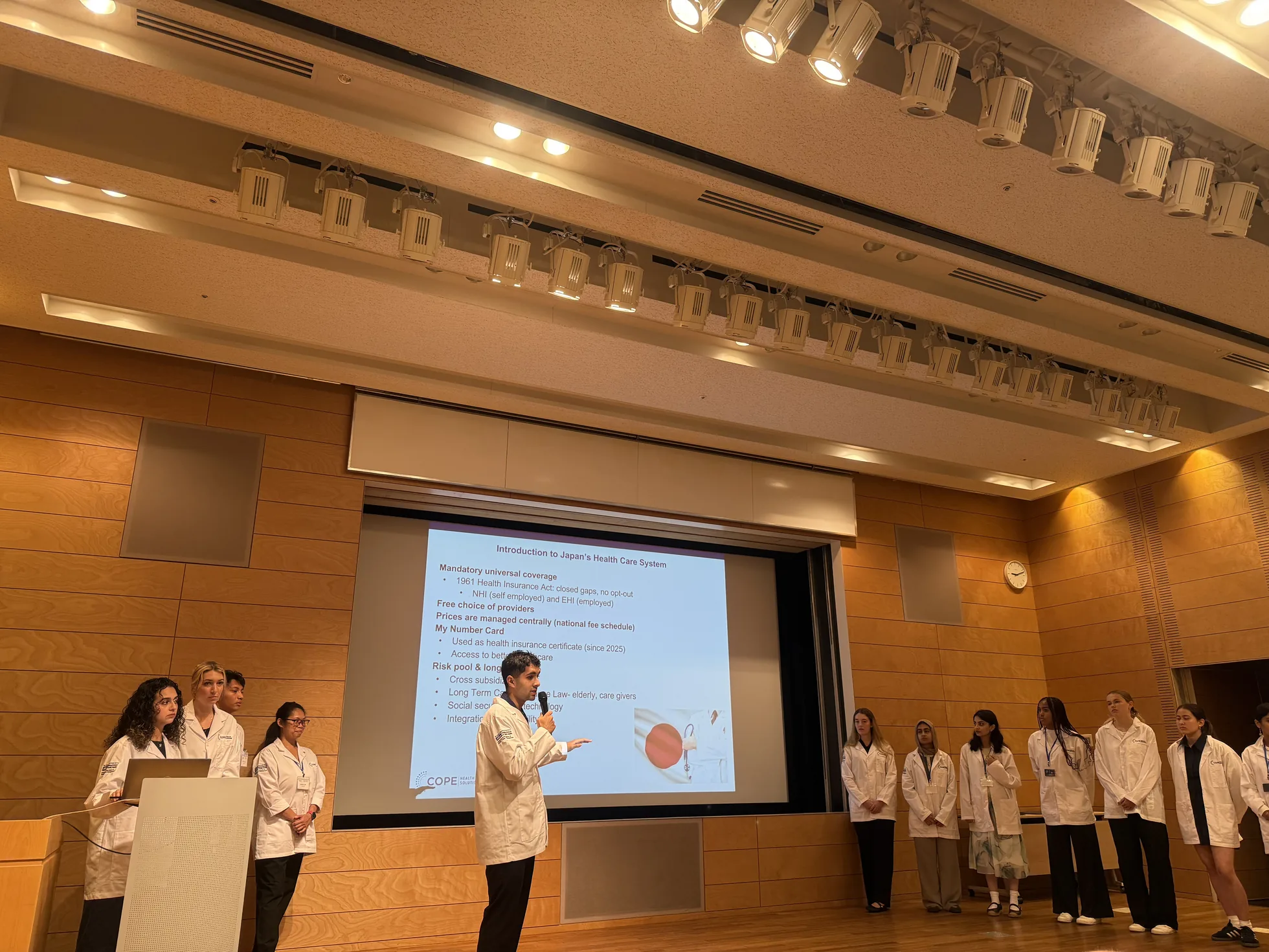 Japan International Health Scholar Intensive participant presentation in Tokyo
